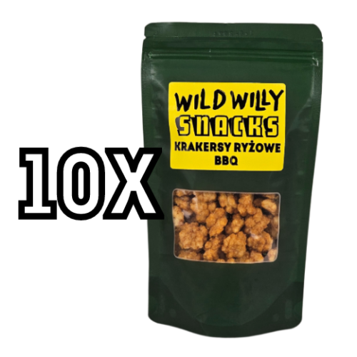 Wild Willy Krakersy Ryżowe o Smaku BBQ Pakiet 10X60G