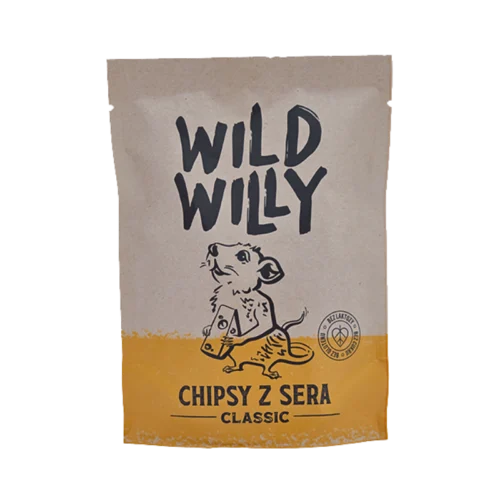 Wild Willy chipsy z sera, to wciągająca przekąska z samego sera!