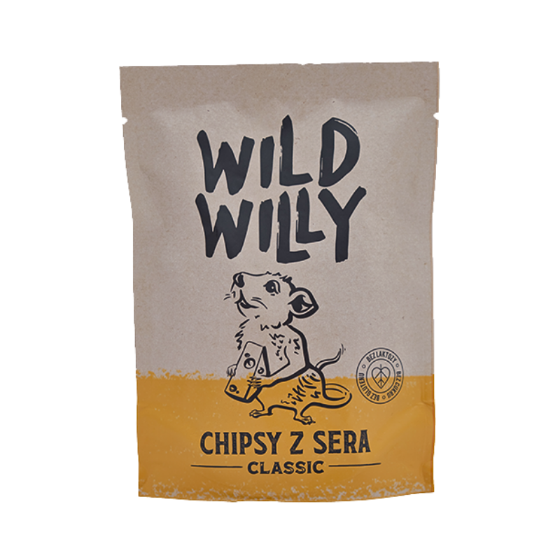Wild Willy chipsy z sera, to wciągająca przekąska z samego sera!