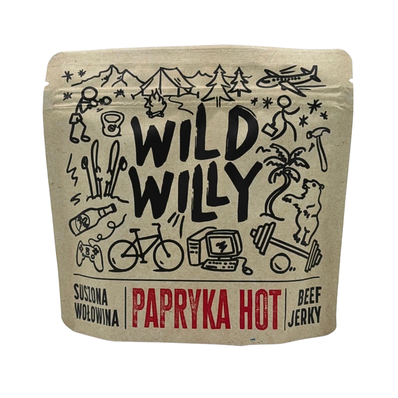 Wild Willy Papryka hot 100g, to smak podkręcony Habanero.
