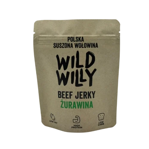 Wild Willy beef jerky zamarynowane w sosie z żurawiny i soku z cytryny