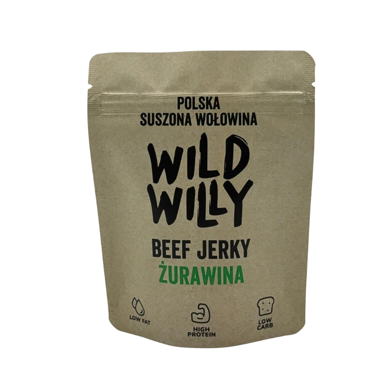 Wild Willy beef jerky zamarynowane w sosie z żurawiny i soku z cytryny