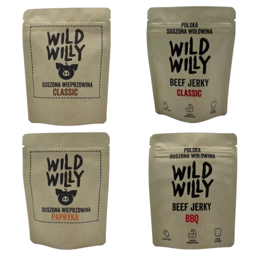 Wild Willy zestaw łączczący wołowe i wieprzowe jerky