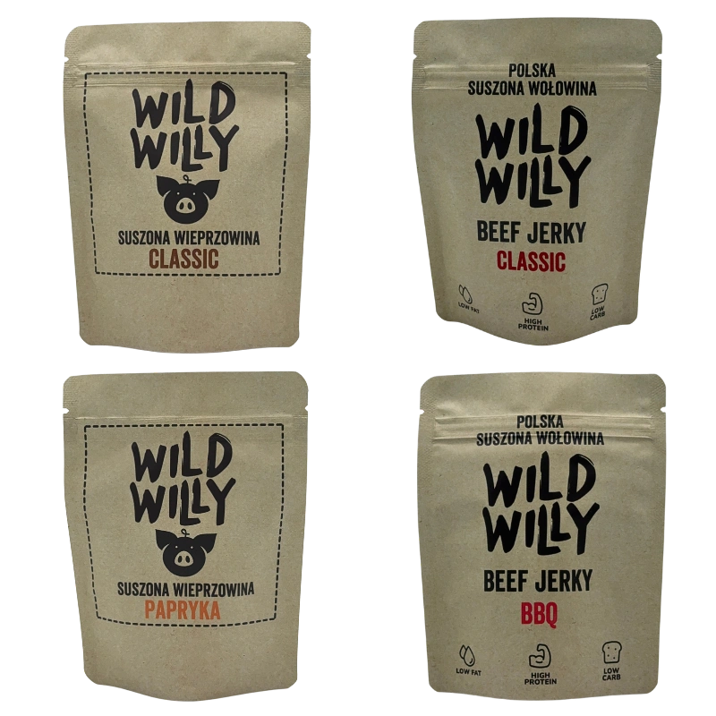 zestaw-beef-pork-jerky Wild Willy zestaw łączczący wołowe i wieprzowe jerky