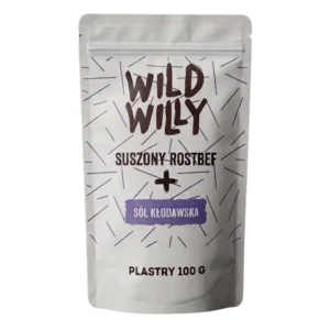 Naturalna suszona wołowina Wild Willy – chudy rostbef z solą kłodawską całe plastry 100g